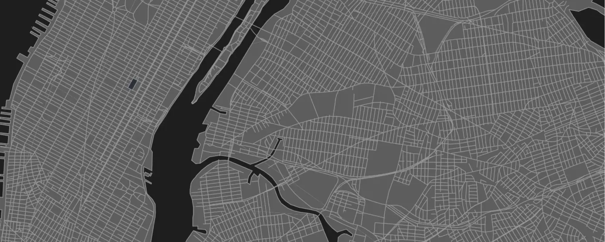 NYC black and white map